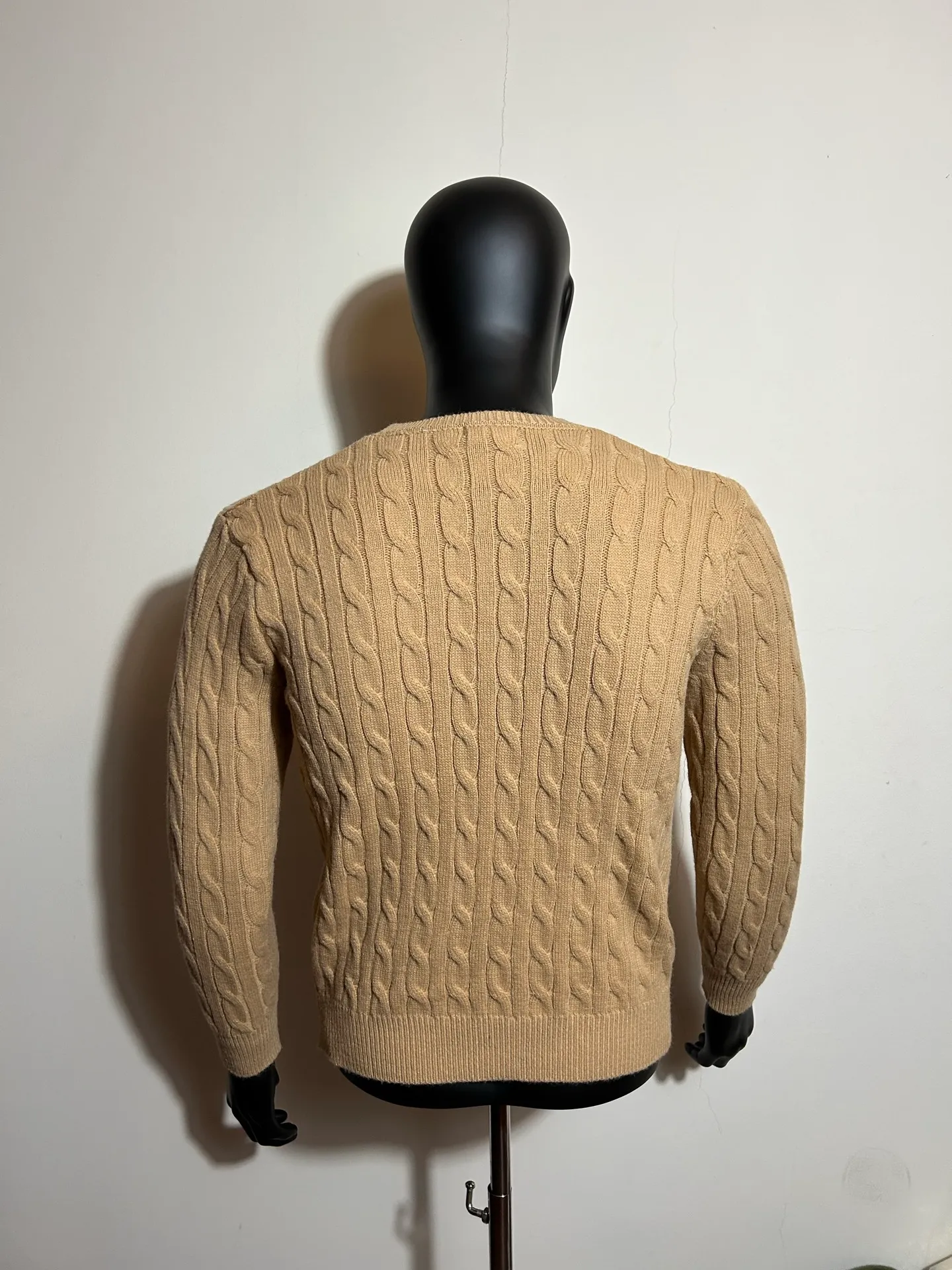 P190 000010 #FF2223 Polo Ralph Lauren solid cable knitted sweater brown Size: S-XXL